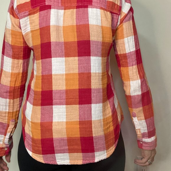 Blouse, Long Sleeve, Plaid - Picture 4 of 6